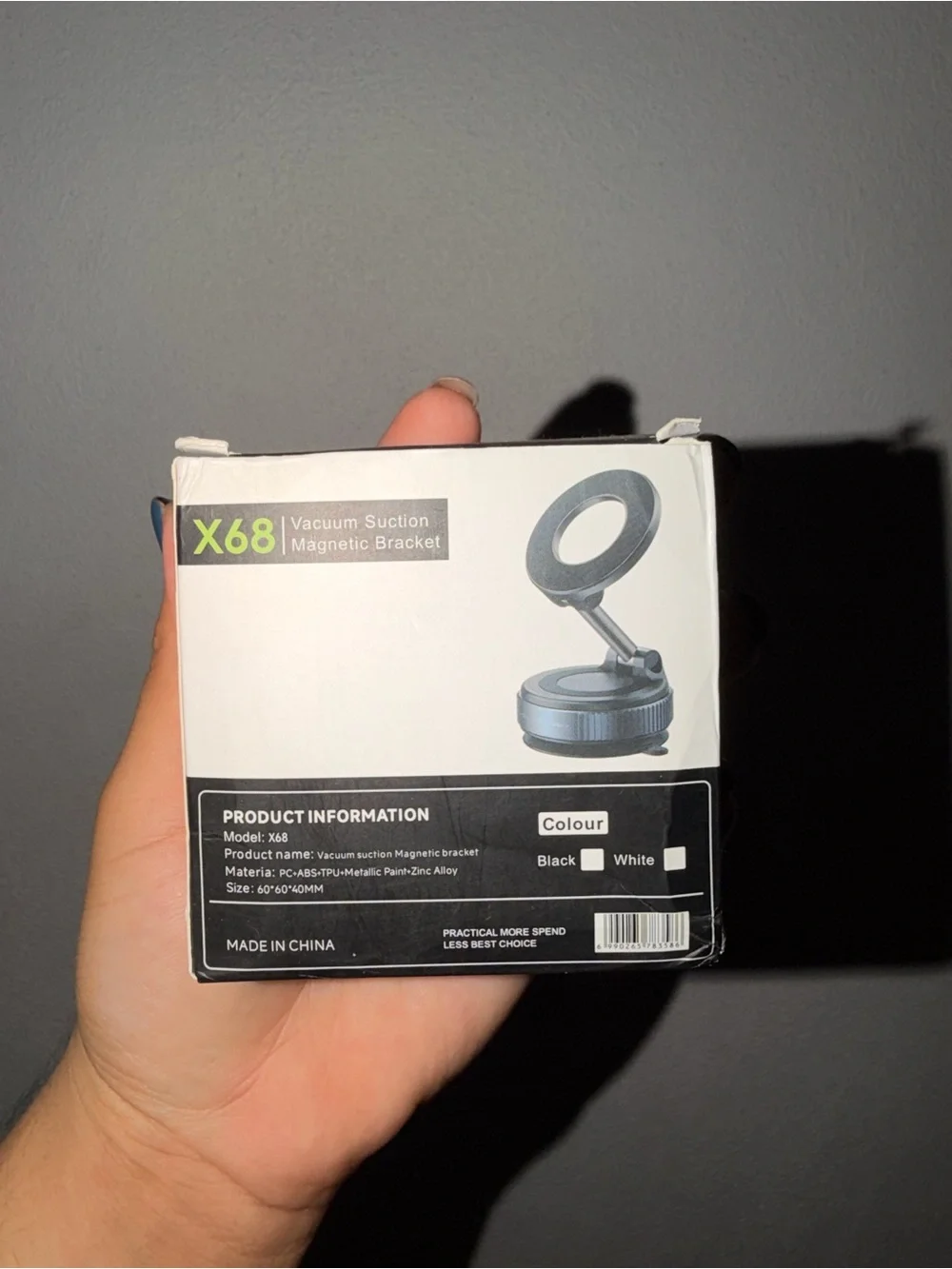 X68 Vacuum Suction Magnetic Bracket - Black/Gray